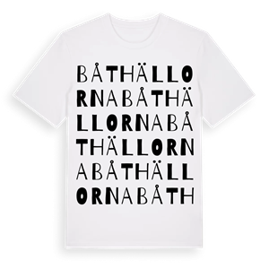 Båthällorna ordlek t-shirt – ekologisk bomull t-shirt från Pinshirt