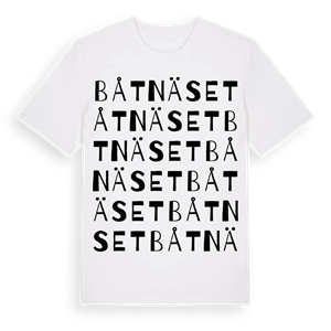 Båtnäset ordlek t-shirt – ekologisk bomull t-shirt från Pinshirt