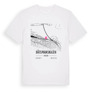 Båtsmanskajen karta t-shirt – ekologisk bomull t-shirt från Pinshirt