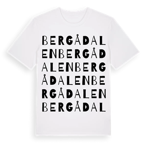 Bergådalen ordlek t-shirt – ekologisk bomull t-shirt från Pinshirt