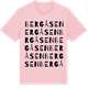 Pink Cotton t-shirt med Bergåsen ordlek t-shirt