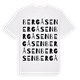 White t-shirt med Bergåsen ordlek t-shirt