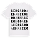 White t-shirt med Bergbodarna ordlek t-shirt