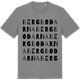 Mid Heather Gray t-shirt med Bergbodarna ordlek t-shirt
