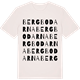 Vintage White t-shirt med Bergbodarna ordlek t-shirt