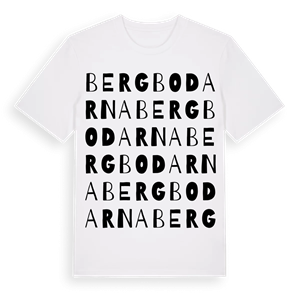 Bergbodarna ordlek t-shirt – ekologisk bomull t-shirt från Pinshirt
