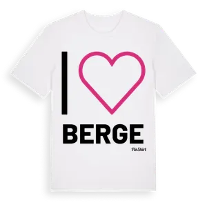 Jag älskar Berge t-shirt stort tryck – ekologisk bomull t-shirt från Pinshirt