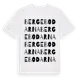 White t-shirt med Bergebodarna ordlek t-shirt