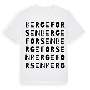 Bergeforsen ordlek t-shirt – ekologisk bomull t-shirt från Pinshirt