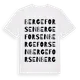 White t-shirt med Bergeforsen ordlek t-shirt
