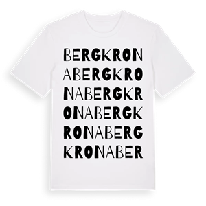 Bergkrona ordlek t-shirt – ekologisk bomull t-shirt från Pinshirt