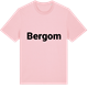 Pink Cotton t-shirt med Bergom fetstil t-shirt
