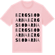 Pink Cotton t-shirt med Bergsbodarna ordlek t-shirt