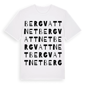 Bergvattnet ordlek t-shirt – ekologisk bomull t-shirt från Pinshirt