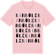 Pink Cotton t-shirt med Binböle ordlek t-shirt