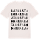 Vintage White t-shirt med Bjällstabodarna ordlek t-shirt
