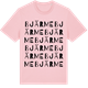 Pink Cotton t-shirt med Bjärme ordlek t-shirt