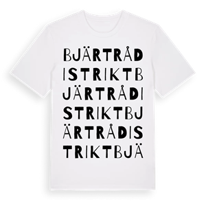 Bjärtrå distrikt ordlek t-shirt – ekologisk bomull t-shirt från Pinshirt