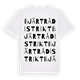 Bjärtrå distrikt ordlek t-shirt
