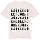 Vintage White t-shirt med Björk ordlek t-shirt