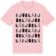 Pink Cotton t-shirt med Björkå ordlek t-shirt