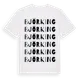 White t-shirt med Björking ordlek t-shirt