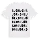 White t-shirt med Björkom ordlek t-shirt