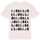 Vintage White t-shirt med Björksjön ordlek t-shirt