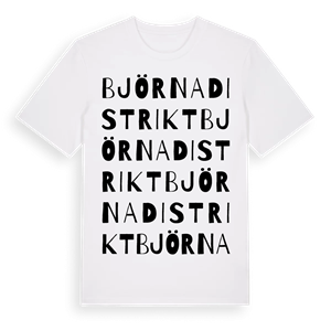 Björna distrikt ordlek t-shirt – ekologisk bomull t-shirt från Pinshirt