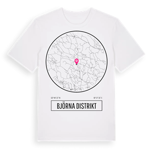 Björna distrikt t-shirt – ekologisk bomull t-shirt från Pinshirt
