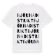 White t-shirt med Björna Distrikt ordlek t-shirt