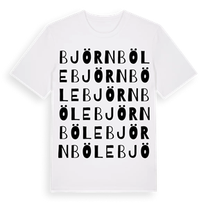 Björnböle ordlek t-shirt – ekologisk bomull t-shirt från Pinshirt