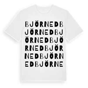 Björned ordlek t-shirt – ekologisk bomull t-shirt från Pinshirt
