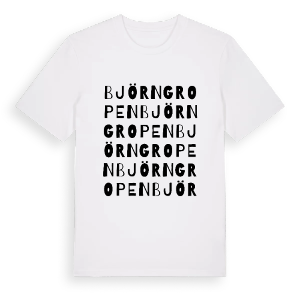 Björngropen ordlek t-shirt – ekologisk bomull t-shirt från Pinshirt