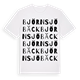 White t-shirt med Björnsjöbäck ordlek t-shirt