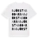 White t-shirt med Björstabodarna ordlek t-shirt