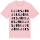 Pink Cotton t-shirt med Bjursjön ordlek t-shirt