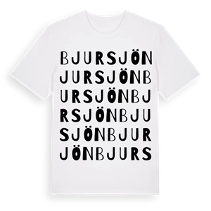 Bjursjön ordlek t-shirt – ekologisk bomull t-shirt från Pinshirt