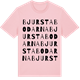 Pink Cotton t-shirt med Bjurstabodarna ordlek t-shirt