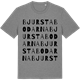 Mid Heather Gray t-shirt med Bjurstabodarna ordlek t-shirt
