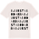 Vintage White t-shirt med Bjurstabodarna ordlek t-shirt