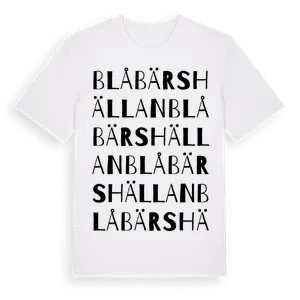 Blåbärshällan ordlek t-shirt – ekologisk bomull t-shirt från Pinshirt