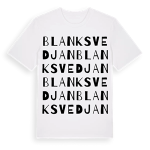 Blanksvedjan ordlek t-shirt – ekologisk bomull t-shirt från Pinshirt
