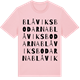 Pink Cotton t-shirt med Blåviksbodarna ordlek t-shirt