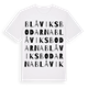 White t-shirt med Blåviksbodarna ordlek t-shirt
