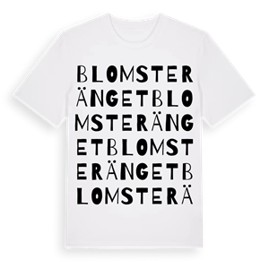 Blomsteränget ordlek t-shirt – ekologisk bomull t-shirt från Pinshirt
