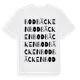 White t-shirt med Bodbäcken ordlek t-shirt