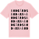 Pink Cotton t-shirt med Bodgärdsbodarna ordlek t-shirt