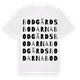 White t-shirt med Bodgärdsbodarna ordlek t-shirt