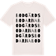 Vintage White t-shirt med Bodgärdsbodarna ordlek t-shirt